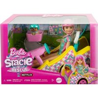 Barbie - Stacie Rennfahrerin-Puppe mit Gokart-Spielzeugauto von Mattel