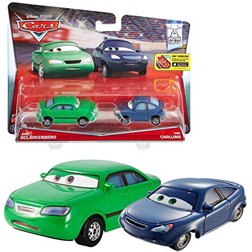 Disney Cars Cast 1:55 - Auto Fahrzeuge Doppelpack zur Auswahl, Typ:Dan Sclarkenberg & Kim Carllins von Mattel