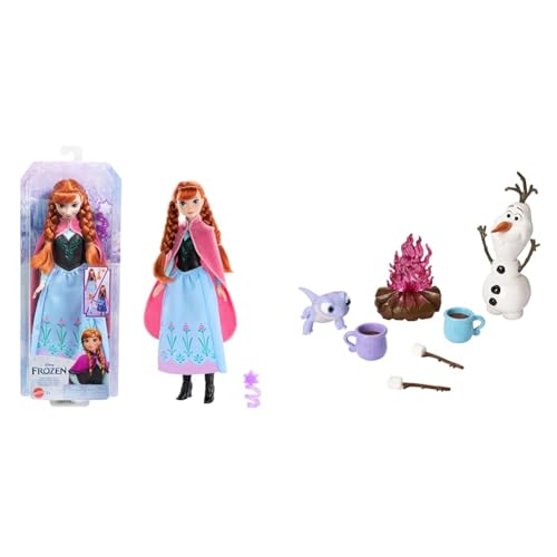 Disney Frozen Die Eiskönigin Anna Puppe & DIE EISKÖNIGIN - Olaf und Bruni Kakao-Set für Lagerfeuer, Tassen mit Kakao und Marshmallows, Geschenke für Kinder, HLW62 Disney Frozen Die Eiskönigin Anna Puppe & DIE EISKÖNIGIN - Olaf und Bruni Kakao-Set für Lagerfeuer, Tassen mit Kakao und Marshmallows, Geschenke für Kinder, HLW62 von Mattel