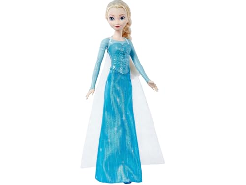Disney La Reine des Neiges Elsa Poupée Chantante, chante la chanson «Libérée, délivrée» issue du film d’animation «La Reine des Neiges» dans 4 langues: Anglais, Français, Portugais, Espagnol, JDX48 von Mattel