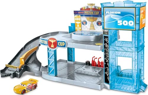 Disney Pixar Cars Disney Cars FWL70 Florida 500 Rennbahn-Parkhaus[Exklusiv bei Amazon] von Mattel