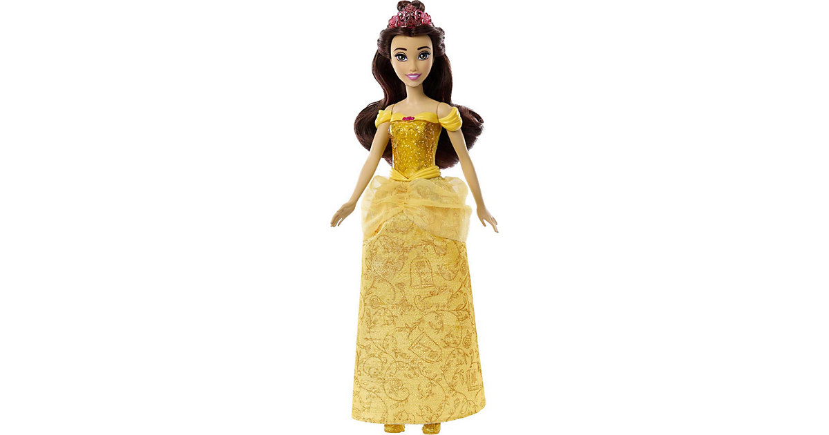 Disney Prinzessin-Spielzeug, Belle-Modepuppe mit Accessoires mehrfarbig von Mattel
