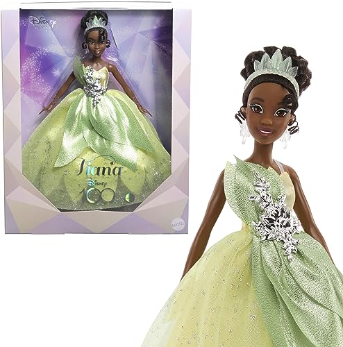 Mattel Disney Spielzeug, Tiana-Sammelpuppe zur Feier des 100. Geburtstags von Disney, inspiriert vom Disney Film, Geschenke für Kinder und Sammler, HLX61 Mattel Disney Spielzeug, Tiana-Sammelpuppe zur Feier des 100. Geburtstags von Disney, inspiriert vom Disney Film, Geschenke für Kinder und Sammler, HLX61 von Mattel
