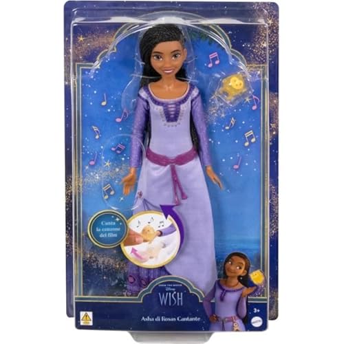 Disney Wish Die Kraft der Wünsche Asha Sängerin Sängerin Puppe mit Stern und Kleid, inspiriert vom Film, Spielzeug Disney Wish Die Kraft der Wünsche Asha Sängerin Sängerin Puppe mit Stern und Kleid, inspiriert vom Film, Spielzeug von Mattel