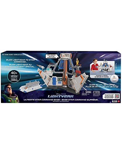 Disney and Pixar Lightyear Playset with Buzz Lightyear Action Figure and Vehicle Launch Ramp and Sounds, Ultimate Star Command Base Disney and Pixar Lightyear Playset with Buzz Lightyear Action Figure and Vehicle Launch Ramp and Sounds, Ultimate Star Command Base von Mattel