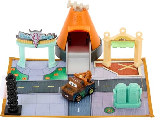 Disney und Pixar 's Cars Toys Mini Racers On-the-Go Heizkörperfeder-Spielset mit 1 Mini-Auto, Zubehör und tragbarer Tasche, Spielzeuggeschenk für Kinder Disney und Pixar 's Cars Toys Mini Racers On-the-Go Heizkörperfeder-Spielset mit 1 Mini-Auto, Zubehör und tragbarer Tasche, Spielzeuggeschenk für Kinder von Mattel