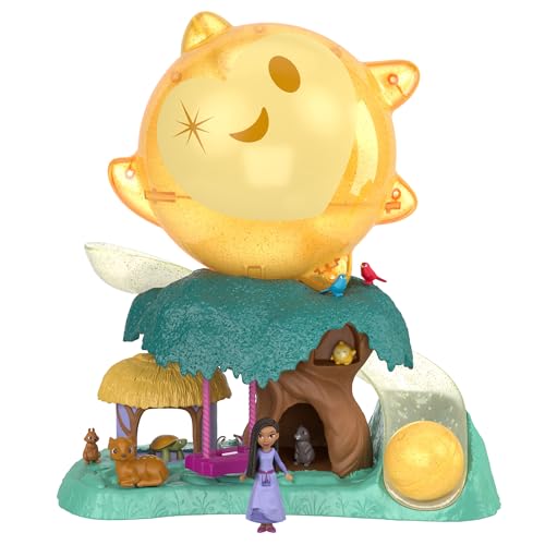 Mattel Disneys Wish Magisches Stern-Spielset mit Asha von Rosas Minipuppe und 7 Überraschungswunschkugeln, HPX28 von Mattel