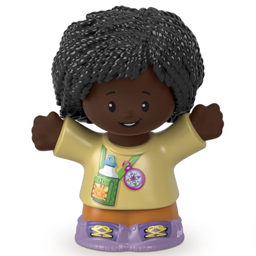 Ersatzteil für Fisher-Price Little People Spielset – HBW73 ~ afroamerikanische Mädchen Wanderer Figur mit Wasserflasche Aufdruck ~ funktioniert hervorragend mit jedem Little People Spielset von Mattel