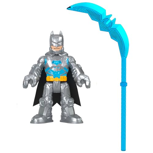 Ersatzteil für Imaginext Playset Inspired by DC Superfriends – HGX97 ~ Ersatz bewegliche Batman-Figur und blaues Kampfzubehör von Mattel