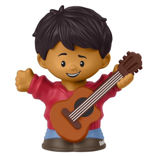 Ersatzteil für Little People Coco Spielset aus Disneys 100 Anniversary Serie – HPR12 ~ Ersatzfigur Miguel hält eine Gitarre von Mattel