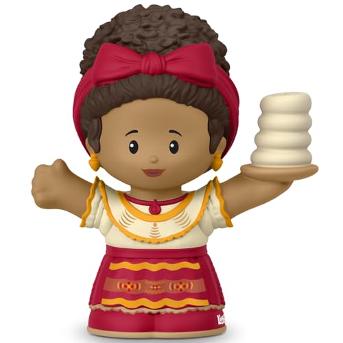 Ersatzteil für Little People Encanto Spielset – HMX75 ~ Mirabel's Cousin Delores hält einen Teller Kuchen von Mattel