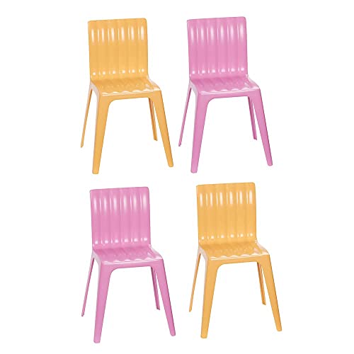Ersatzteile für Inspired by Barbie Malibu Haus Spielset FXG57 ~ Ersatzstühle – 2 orange und 2 rosa von Mattel