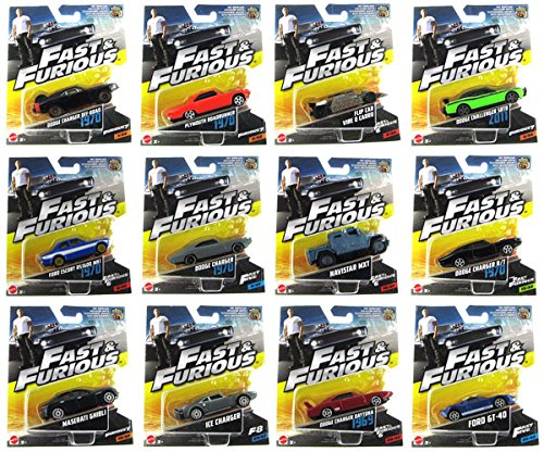 Fast & Furious Set 12 Modellautos 1:55 Mattel FCF35 von Mattel