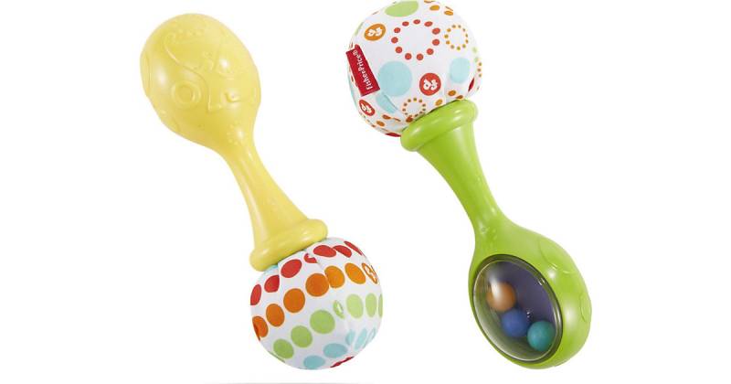 Fisher-Price Babys Rumba-Rasseln mit Stoff, Baby-Spielzeug, Greifling von Mattel