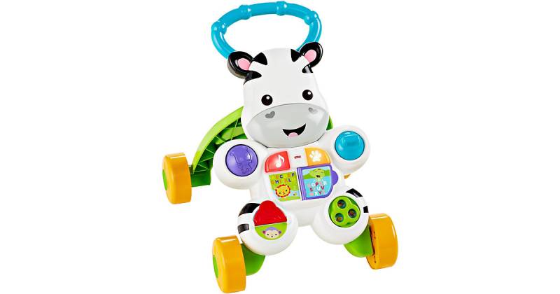 Fisher-Price Lern mit mir Zebra-Lauflernwagen, Baby Lauflernhilfe, Laufwagen mehrfarbig von Mattel