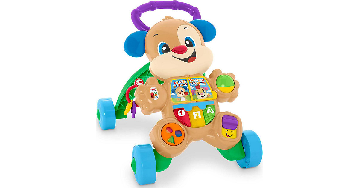Fisher-Price Lernspaß Hündchens Lauflernwagen, Lauflernhilfe Baby, Laufwagen mehrfarbig von Mattel