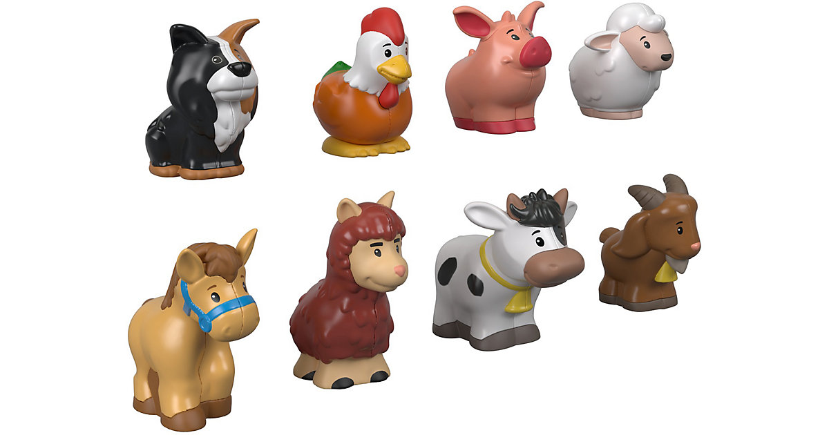 Fisher-Price Little People Bauernhoftiere Set , Set mit acht Figuren mehrfarbig von Mattel