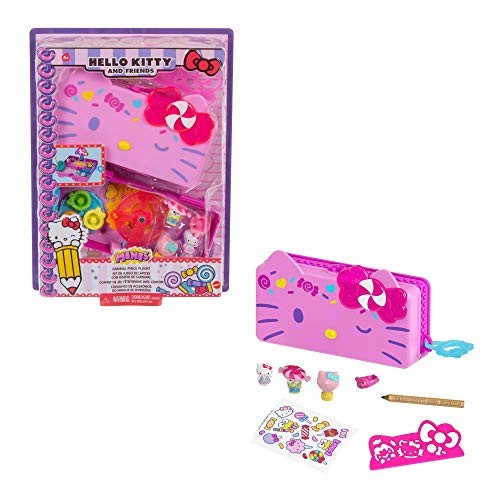 Mattel Hello Kitty GVC41 - Minis Jahrmarkt-Süßigkeiten-Federtasche (19,1 cm) mit 2 Sanrio-Figuren und Schreibwarenzubehör, tolles Spielzeug Geschenk für Kinder ab 4 Jahren von Mattel Hello Kitty