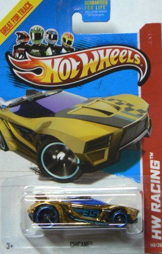 Hot Wheels 2013 Hw Racing Super Chromes Chicane Gold & Blue 149/250 by Mattel von Mattel