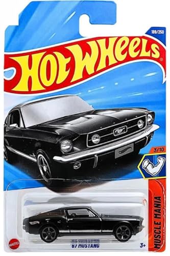 Hot Wheels '67 Mustang [Schwarz], Muscle Mania 3/10, 189/250, 1:64 Druckgussfahrzeug von Mattel