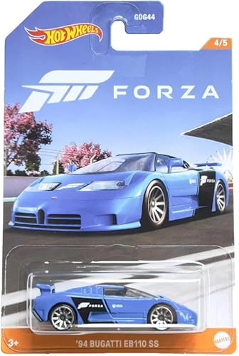 Hot Wheels '94 Bugatti EB110 SS [Blau] Forza 4/5, GDG44, Maßstab 1:64, Druckguss-Auto von Mattel
