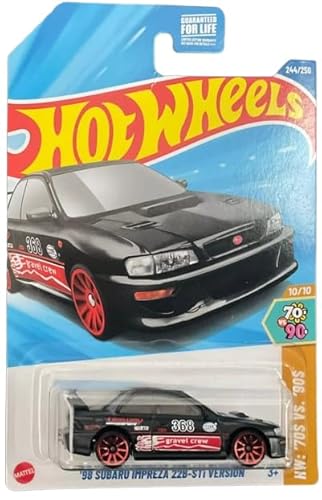 Hot Wheels '98 Subaru Impreza 22B-STi Version [Schwarz], HW: '70's VS. '90's 10/10, 244/250, Maßstab 1:64, Druckguss, Store Exclusive von Mattel