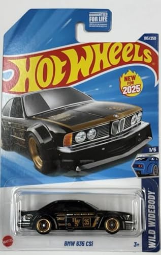 Hot Wheels BMW 635 CSi [Black & Gold], Wild Widebody 1/5, 185/250, 1:64 Scale Diecast Car von Mattel