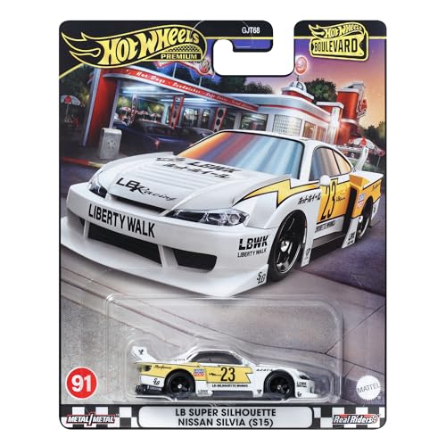 Hot Wheels Boulevard, LB Super Silhouette Nissan Silvia (S15), Maßstab 1:64, Spielzeugauto aus Metall von Mattel