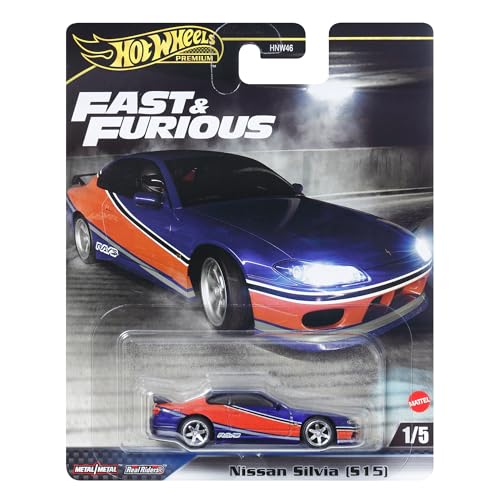 Hot Wheels Fast and Furious Auto Nissan Silvia S15 - Modell Die Cast Maßstab 1:64 - Länge 7 cm - HYP73 von Mattel