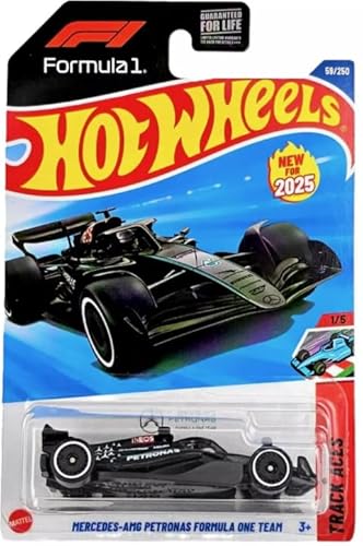 Hot Wheels Mercedes-AMG Petronas Formel 1 Team Track Aces 1/5, 59/250, Maßstab 1:64, Druckguss-Fahrzeug Hot Wheels Mercedes-AMG Petronas Formel 1 Team Track Aces 1/5, 59/250, Maßstab 1:64, Druckguss-Fahrzeug von Mattel