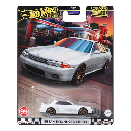 Hot Wheels Modellauto Nissan Skyline GT-R BNR32 - Die Cast Maßstab 1:64 - Länge 7 cm - HRT74 - Serie Boulevard 99 von Hot Wheels