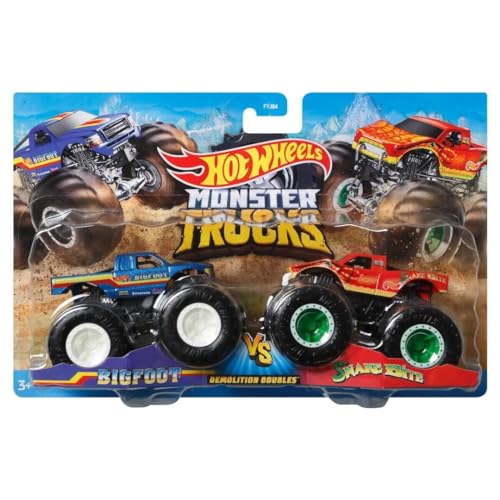 Hot Wheels Monster Trucks Demolition Double 1/64 Metall Auto Bigfoot Vs Snake Bite Hot Wheels Monster Trucks Demolition Double 1/64 Metall Auto Bigfoot Vs Snake Bite von Mattel