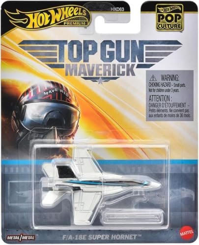 Mattel Hot Wheels Pop Culture - F/A-18E Super Hornet Flugzeug Spielzeug Mini Auto 3 Jahre alt Grau HVJ37 von マテル(MATTEL)