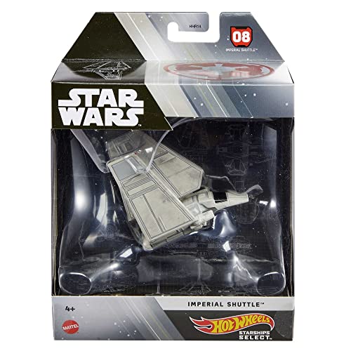 Hot Wheels Star Wars Starships – Raumschifffahrzeug aus Metall 1/50 – Imperial Shuttle von Mattel