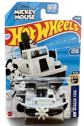 Hot Wheels Steamboat William [Black & White], Screen Time 10/10, 166/250, Maßstab 1:64, Druckguss-Auto von Mattel