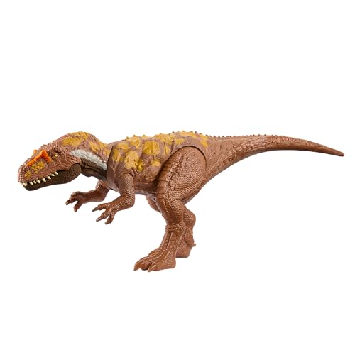 Mattel JURASSIC WORLD Wild Roar Megalosaurus - Spielzeug mit Angriffbewegung-Bewegung und Brüllgeräusch, kompatibel mit Jurassic World Play-App, für Kinder ab 4 Jahren, HTK73 von Mattel