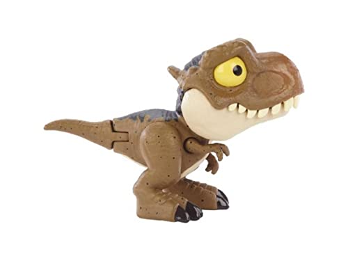 Jurassic World Dinosaurier Spielzeug "Tyrannosaurus Rex" Snap Squad Attitudes - Mini-Dinosaurier Spielzeug 9 cm in Einzelverpackung - Dinosaurier Spielzeug - HBC68 von Mattel