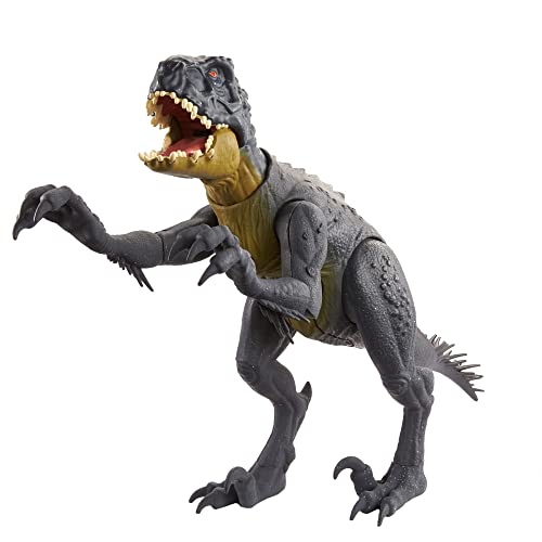 Jurassic World HBT41 - Kampfaction Scorpios Rex mit Geräuscheffekt, Camp Cretaceous mit beweglichen Gelenken + Klaue, peitschendem Schwanz & Brüllgeräusch, Dinosuarier Spielzeug, ab 4 Jahren Jurassic World HBT41 - Kampfaction Scorpios Rex mit Geräuscheffekt, Camp Cretaceous mit beweglichen Gelenken + Klaue, peitschendem Schwanz & Brüllgeräusch, Dinosuarier Spielzeug, ab 4 Jahren von Mattel