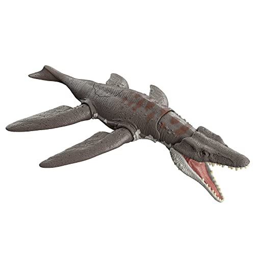Jurassic World HDX38 - Roar Strikers Liopleurodon Wasser-Dinosaurier Spielfigur, beweglich mit Brüll- und Schnapp-Reaktion, mit AR-Funktion, Spielzeug für Kinder ab 4 Jahren Jurassic World HDX38 - Roar Strikers Liopleurodon Wasser-Dinosaurier Spielfigur, beweglich mit Brüll- und Schnapp-Reaktion, mit AR-Funktion, Spielzeug für Kinder ab 4 Jahren von Mattel