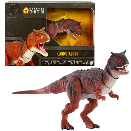 Jurassic World Hammond Collection Das gefallene Königreich Carnotaurus Dinosaurier-Actionfigur, Große Spezies, bewegliche Premium-Figur, HTK44 von Mattel