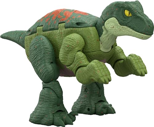 Jurassic World Iguanodon-Dinosaurier-Spielzeug mit doppelter Gefahr, Velociraptor, für Kinder ab 6 Jahren von Mattel
