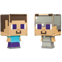 MATTEL HTL44 Minecraft Flippin' Spielfigur Steve + Iron Armor Steve von Mattel