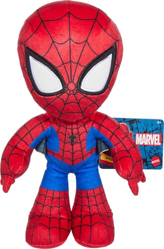 Marvel GYT43 - Spiderman Plüschfigur, 20 cm Superheldenfigur aus weichem, angenehmen Material, Geschenk zum Sammeln für Kinder und Fans ab 3 Jahren[Exklusiv bei Amazon] von Mattel