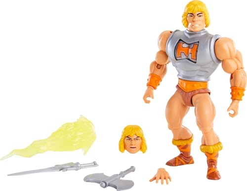 Masters of the Universe GVL76 - Origins Deluxe He-Man Actionfigur, ca. 14 cm groß, Geschenk für 6- bis 10-Jährige und erwachsene Sammler von Masters of the Universe