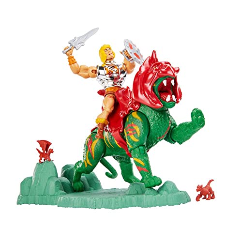 Masters of The Universe Origins Battlefield Warriors mit He-Man & Battle Cat von Mattel