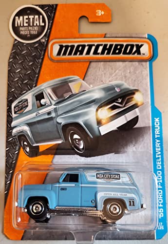 Matchbox 2017 '55 Ford F-100 Lieferwagen 17/125, blau-grau von Mattel