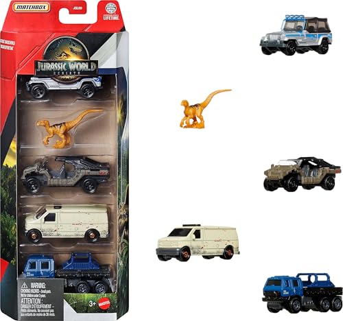Matchbox Jurassic World Basisauto, 5er-Pack, für Kinder ab 3 Jahren Matchbox Jurassic World Basisauto, 5er-Pack, für Kinder ab 3 Jahren von Mattel