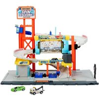 Matchbox Spielset Rotierende Waschstraße mit Die-Cast-Corvette und Abschleppwa von Mattel