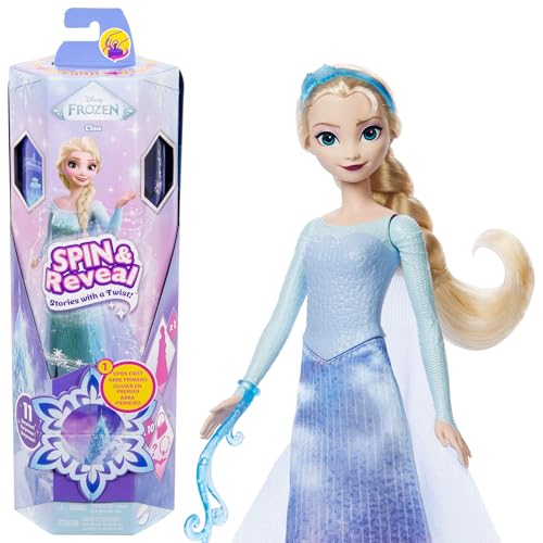 Mattel Disney Die Eiskönigin Elsa Modepuppen-Set, Spin & Reveal mit 11 Überraschungen, darunter 5 Accessoires, 5 Sticker und eine Szene zum Spielen, vom Disney-Film inspiriert, JBG59 Mattel Disney Die Eiskönigin Elsa Modepuppen-Set, Spin & Reveal mit 11 Überraschungen, darunter 5 Accessoires, 5 Sticker und eine Szene zum Spielen, vom Disney-Film inspiriert, JBG59 von Mattel