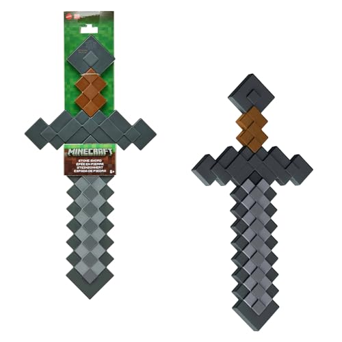 Mattel Minecraft Kampfspielzeug-Zubehörkollektion im pixeligen Design für Rollenspiele (verschiedene Styles), JCV19, [Mehrfarbig] von Mattel